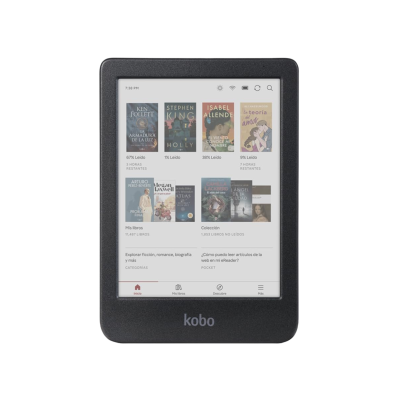 kobo-Clara-colour-black from the frontpage with books (2)